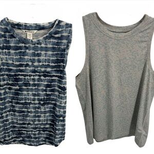 Athleta Lot Of 2 Tanks Women’s Size Small Tops Sleeveless Pullover Tie-dye
